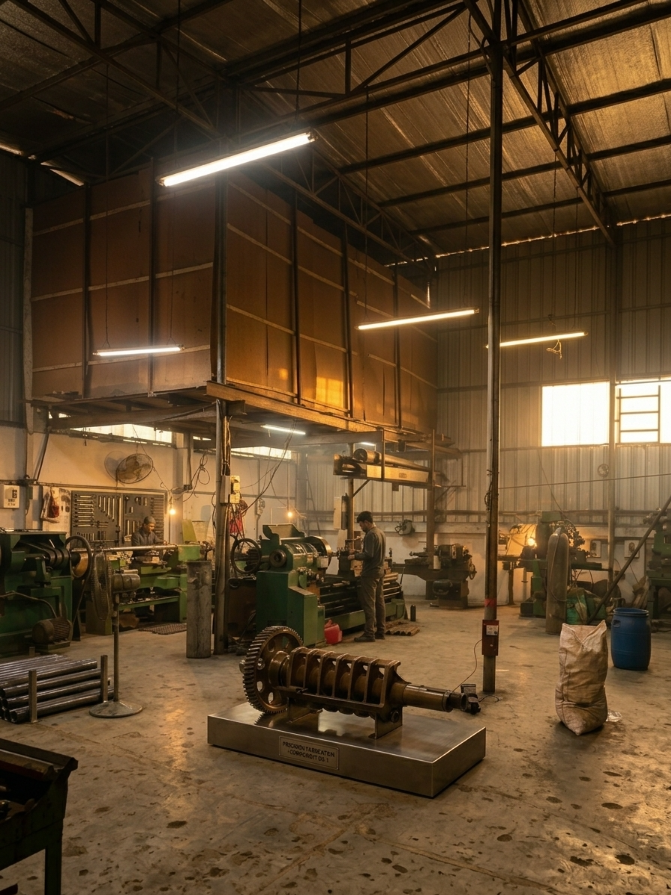 Workshop equipment and industrial fabrication visual